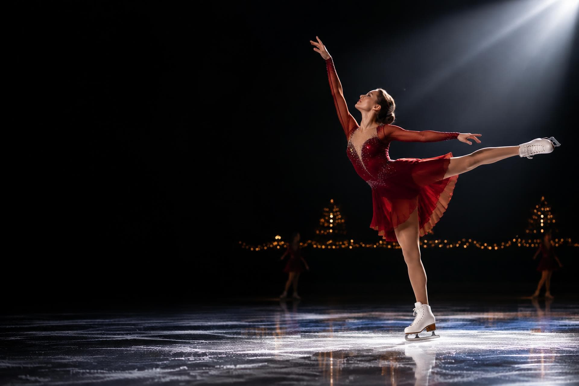 Patinadora artística en escena